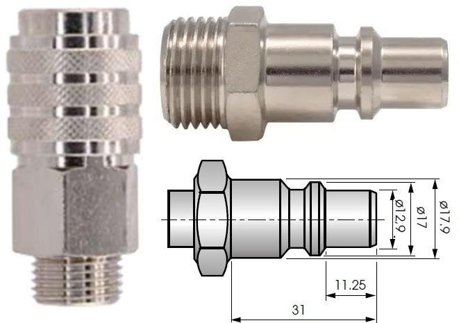 Cuple rapide aer Gigant, tip italian