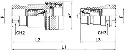 Cuple cu bile filet interior, standard agricol