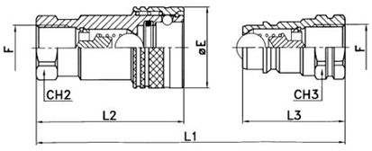 Cuple cu bile filet interior, cu supapă bilă