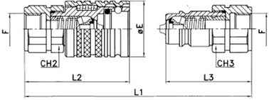 Cuple cu bile filet interior metric