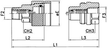 Cuple cu înfiletare 700 bar, filet interior