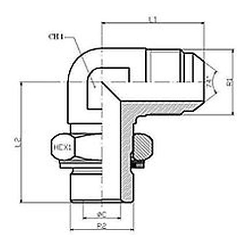 Adaptor BSP-UNF L FE orientabil 0/74