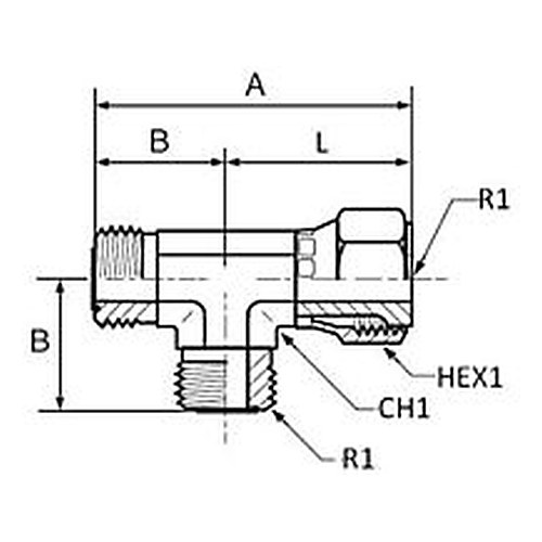 Adaptor ORFS T olandeză lateral