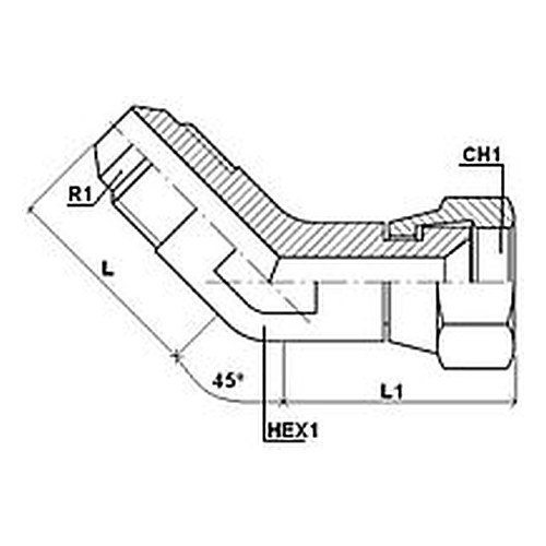 Adaptor UNF 45 FE-FI olandeză