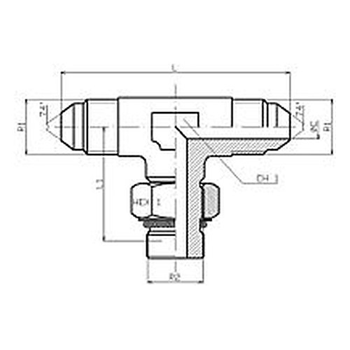Adaptor UNF T FE metric orientabil mijloc 74/0/74