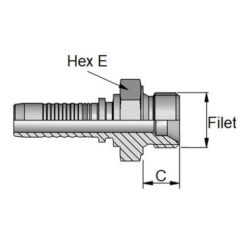 Armătură filet metric exterior