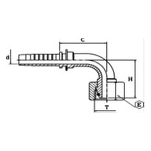 Armături metrice serie grea, 90 grade