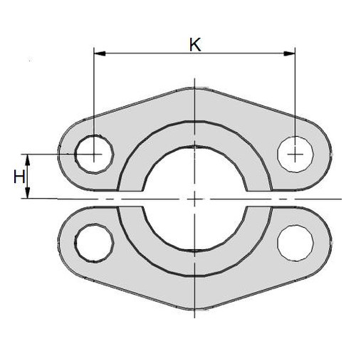 Armătură semi-flansă