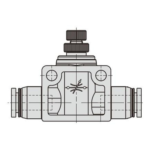 Drosel pneumatic cu push-in