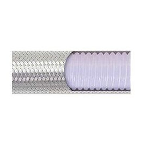 Furtun teflon cu protectie metalică, interior ridat