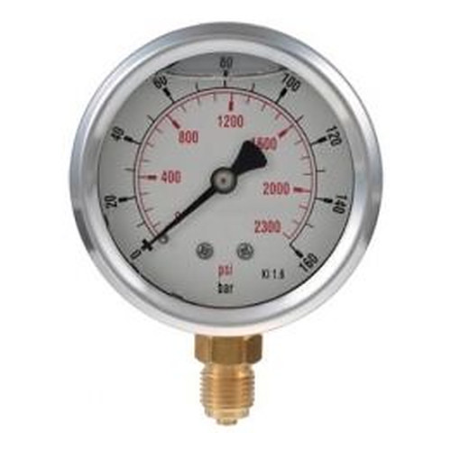 Manometru D63 1/4 radial inox cu glicerină