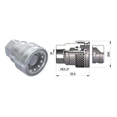 Cuplă rapidă frână remorcă ISO 5676, prima execuție PFT1