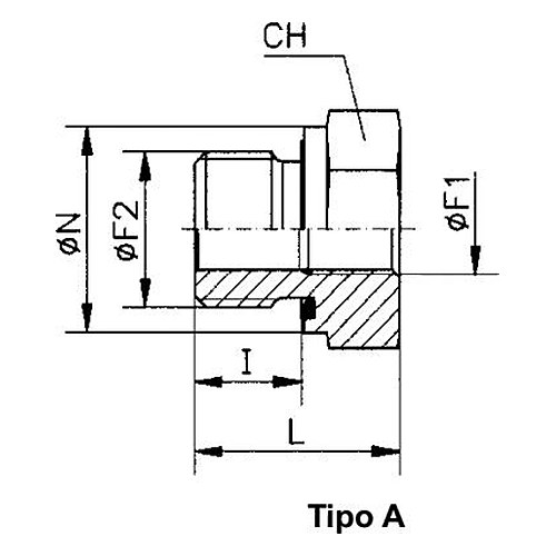 Adaptor drept FE-FI, execuție scurtă TN141-A