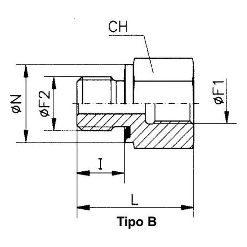 Adaptor drept FE-FI, execuție lungă TN141-B