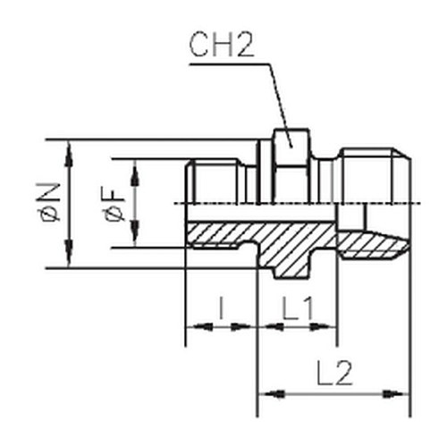 Adaptor drept de înșurubare, serie grea BSP TN92-SR